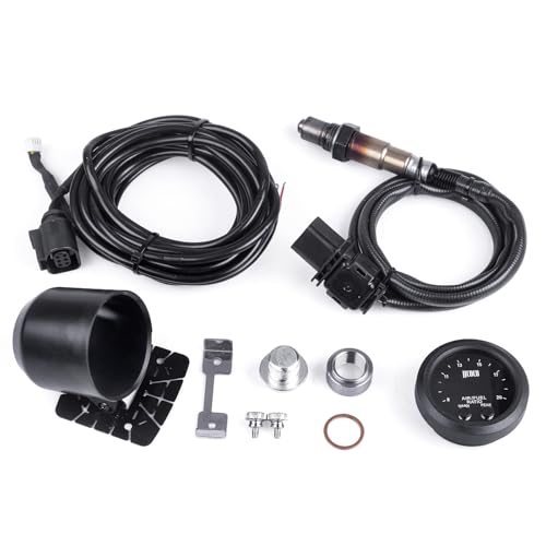 Universal Digital Wideband Air/Fuel Ratio AFR Gauge - 2-1/16"(52mm) - Wideband UEGO AFR O2 Oxygen Sensor Controller Gauge - color: AFR Gauge