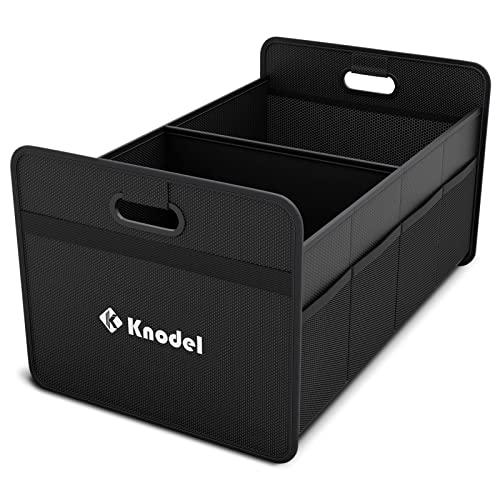 K KNODEL Car Trunk Organizer, Foldable Organizer for Car, Automotive Consoles & Organizers, Storage with Reinforced Handles (Medium, Black) - color: Black, size: Medium