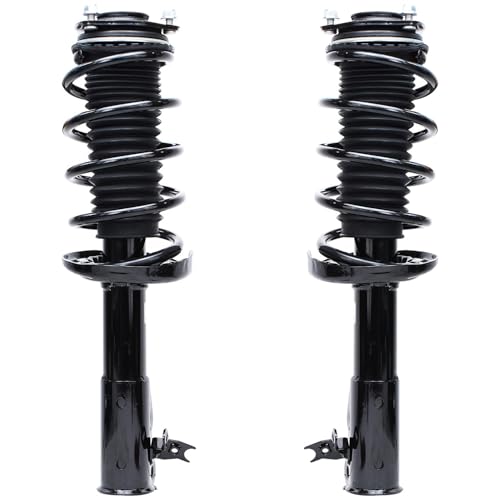 Detroit Axle - 4pc Front Steering Knuckles Kit for 06-11 Honda Civic, 2 Steering Knuckles & Wheel Bearing Hubs 2 Struts w/Coil Spring 2006 2007 2008 2009 2010 2011 Replacement Suspension Struts Shocks - size: 4QU47720/ Big strut kit