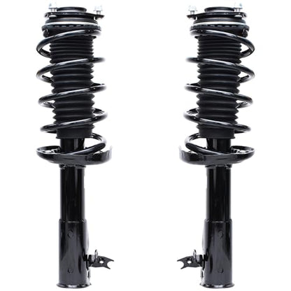 Detroit Axle - 4pc Front Steering Knuckles Kit for 06-11 Honda Civic, 2 Steering Knuckles & Wheel Bearing Hubs 2 Struts w/Coil Spring 2006 2007 2008 2009 2010 2011 Replacement Suspension Struts Shocks - size: 4QU47720/ Big strut kit