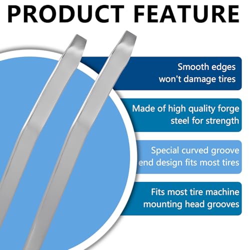 Bead Lifting Tool for Tires, Tire Mount and Demount Tool with Rubber Handle, Tire Iron Spoon for Car Truck and Motorcycle Tire Changer, 20" Tire Iron Spoon Lever Pry Bar