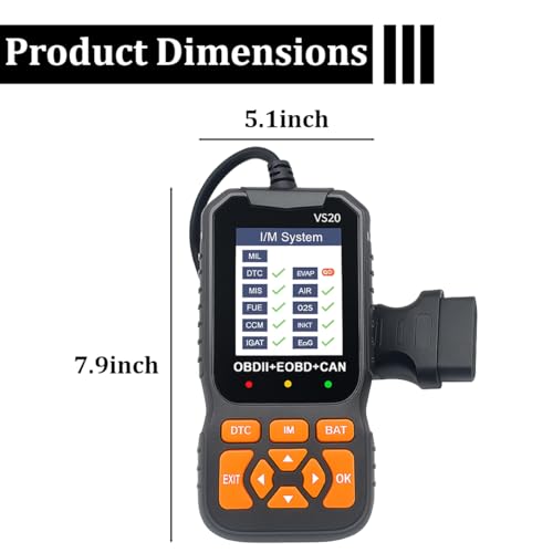 OBD2 Car Scanner Diagnostic Tool, V520 Vehicle OBDII Code Reader | Pc material, enhanced automotive fault code reader scanner accessories, universal for most vehicles after 1996