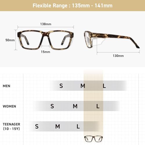 VETRA Z87+ Certified Safety Glasses HD High Contrast UV400 Side Shield Anti-Oil Coating Stylish Eyewear - color: Shadow Tortoise