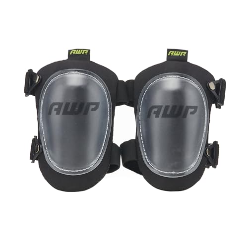 AWP Hard Shell Construction Knee Pads | All-Day Comfort Knee Pads with Molded Cap Design for Swiveling | One Size - size: 1 Pair, style: Hard Shell Knee Pads