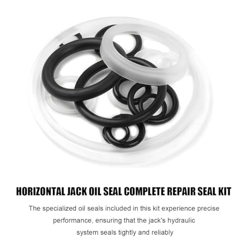 17 PCS Floor Jack Seal Kit, Horizontal 3 Ton Hydraulic Jack Oil Seal O-Rings Complete Repair Tool Set, Universal Jacks Oil Seals Repair Replacement Kit for Car SUV Truck