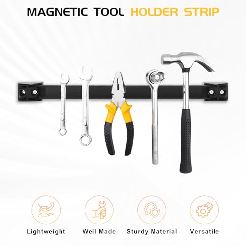 DGSL Magnetic Tool Holder Strip 4 Pack, 12 In Heavy Duty Tool Organizer Magnetic Strip, Tool Magnet Bar For Garage Tool Organization - size: 12 In x 4