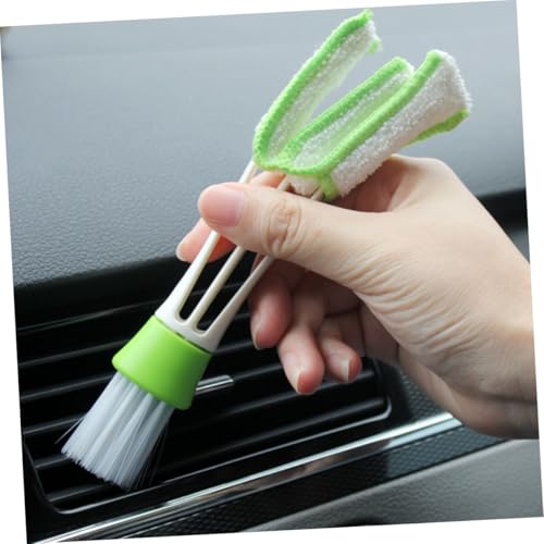 3pcs Double-Ended Car Air Vent Brush Set for Interior Cleaning Air Conditioner Duster Tools with Soft Bristles for Dashboard Keyboard and Outlet Detail