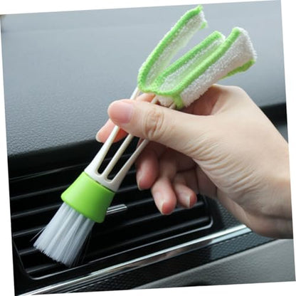 3pcs Double-Ended Car Air Vent Brush Set for Interior Cleaning Air Conditioner Duster Tools with Soft Bristles for Dashboard Keyboard and Outlet Detail