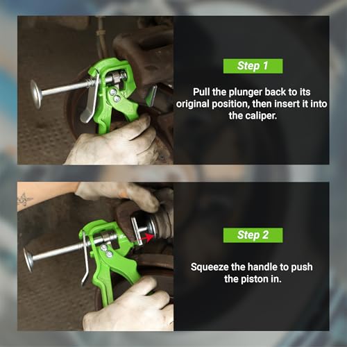 Speedy Brake Pad Spreader Tool - Heavy Duty Disc Brake Caliper Compressor & Piston Separator - Quick Quad & Dual Piston Compression for Cars & Light Trucks - Ergonomic Steel Construction