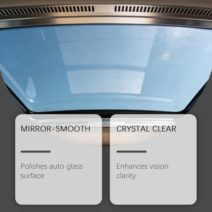 Glass Polishing Powder Window Cleaner | 30g Glass Polishing Compound with Sponge for Automotive Vehicle Cars SUV Van Truck RV Restoration