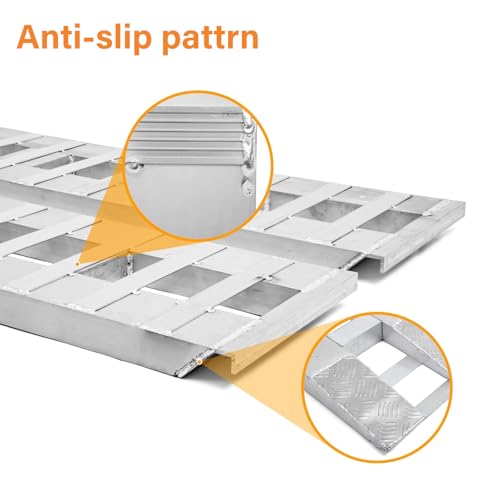 60x12 Inch 6000Lbs Aluminum Ramps Lawn Mower, Wheelchair Ramps Home Steps, Low Profile Car Ramps Oil Changes - size: 60*12inch