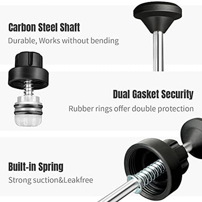 Thorstone 200cc Fluid Extractor Pump with 2pcs 22cm PVC Suction Tubes | Manual Oil Change Syringe and Fluid Transfer Pump for Automotive Liquid Extraction - size: 200cc
