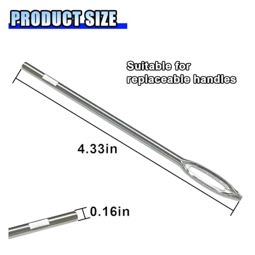 LAINLOY Car Tire Repair Tool, Tire Plug Replacement Split Eye Needles, T Handle Tire Spikes, Flat Metal Tire Repair Needle Kit (5PCS) - size: 5PCS