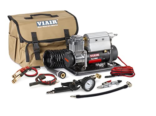 VIAIR TLC PRO Heavy-Duty Air Compressor - 150 PSI Portable Tire Inflator with 1/4 Gallon Air Tank - Includes Presta Valve Chuck & Shop-Style Inflation Gun - For Tubeless Bike Tire Setup - style: TLC PRO Heavy-Duty Air Compressor