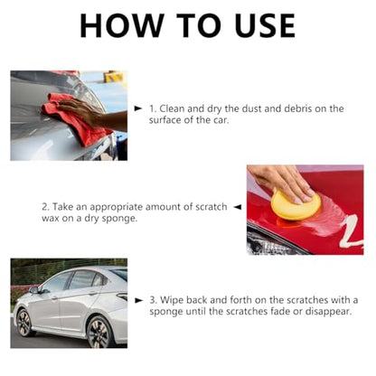 Scratch Remover for Vehicles, 2025 Upgrade Car Scratch Remover Kit with Wipe Sponge, Car Polishing Wax Scratch Remover for Deep Scratches - size: 1 PCS