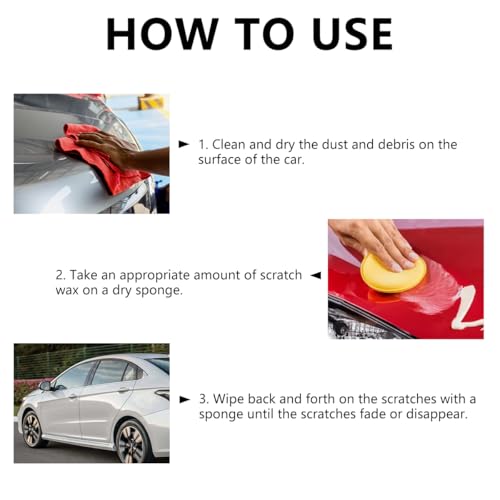 2PCS Scratch Remover for Vehicles, 2026 New Car Scratch Repair Paste Scratch Remover Kit with Wipe Sponge, Car Polishing Wax Scratch Remover for Deep Scratches - size: 2 PCS