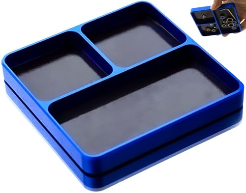 Magnetic Electronic Repair Screws and Parts Organizer Parts Tray Small Parts and Screws Holder for Organization Magnet Tool Tray Parts Holder for Screws, Sockets, Bolts, Pins, RC Car Boat Plane Phones - color: Dark Blue