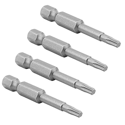 Utoolmart 10Pcs Torx Screwdriver Bits, T15 Magnetic with 1/4 Inch Hex Shank, S2 Steel Screwdriver Kit Tools for Repair Work, Length: 50mm - size: T15