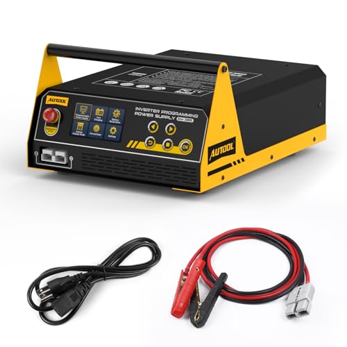 AUTOOL Flash Reprogramming Power Supply, Car Battery Charger with Battery Maintainer Jump Starter Mode, Adjustable Charging Current Voltage, for Lithium & Lead-Acid Battery, with Touchscreens