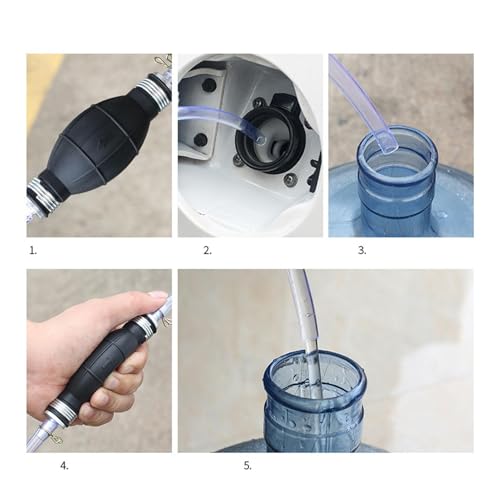 Siphon Pump for Water with 6.5ft Hose Fluid Transmission | Water Siphon Pump for Diesel Fish Tank Oil Automotive Aquarium Home Shop Garage