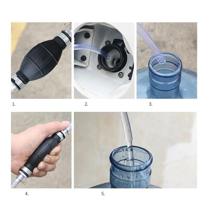Siphon Pump for Water with 6.5ft Hose Fluid Transmission | Water Siphon Pump for Diesel Fish Tank Oil Automotive Aquarium Home Shop Garage