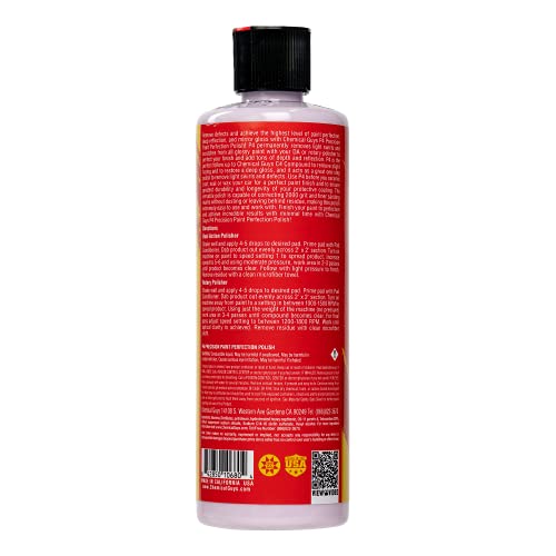 Chemical Guys P4 Precision Paint Perfection Polish - Scratch Remover & Swirl Remover for Cars, Trucks, Motorcycles, & SUVs, Fixes Paint Imperfections & Towel Marks, Restores Gloss & Clarity, 16 oz - style: P4 Perfection Polish