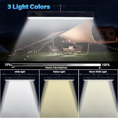 Magnetic Light BAR,15.75-inches 7500mAh 8000 Lumens Rechargeable Portable Lamp Built-in 216-LED Bulbs,with Handy Hook with 2 Magnets Endurance - size: 15.75"