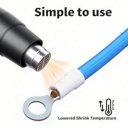 1M Heat Shrink Tubing, 8mm OD, 2:1 Ratio, White | Polyolefin Shrinkable Tube, Waterproof Electrical Insulation Tubing, for Wire Cable and Electronic Component Protection - size: 1M Φ8 White