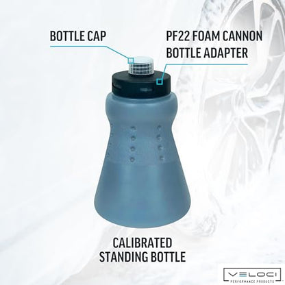 MTM Hydro Wide Mouth Foam Cannon Bottle Kit for Pressure Washer with Cap, Adapter and Filter, Plastic, 32 oz.