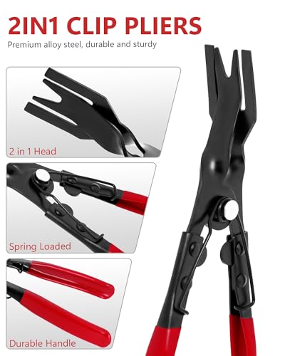4Pcs Auto Clip Pliers Set Fastener Remover Trim Rivet Removal Tool Kit for Car Door Panel Dashboard