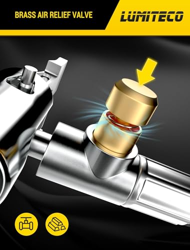 LUMITECO 21'' Quick Air Release Extention Hose, Tire Valve Extension Tube w/Presta Valve & Air Pump Ball Needle Set, Air Tire Inflator Pump Hose with Air Chuck Adapter for Portable Air Compressor - size: 21‘’ Hose Set