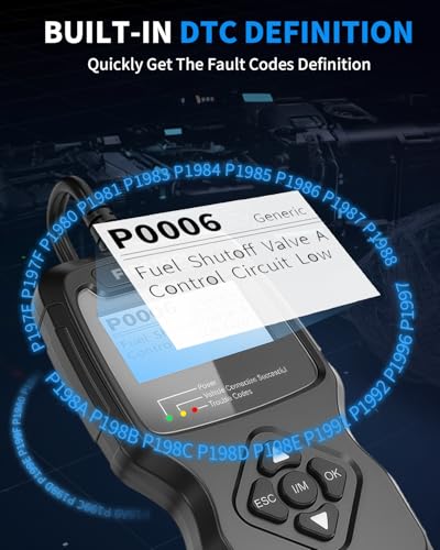 Car OBD2 Scanner, FIRSTOOL OBD2 Scanner Diagnostic Code Reader Tool with I/M Readiness, Battery Tester, Check Engine Light with Reset, OBDII/EOBD Car Diagnostic Scanner for All Vehicles After 1996