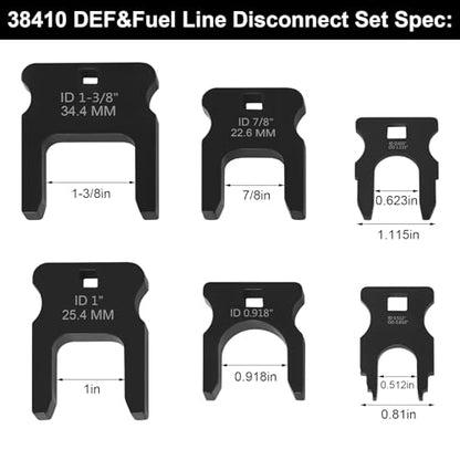 DEF&Fuel Line Disconnect Tool Set, DEF Line Disconnect Tool | Easy Access to Breather/Fuel/Coolant/DEF,Compatible with 2012+ Ford Chevy Silverado Tahoe Suburban GMC Sierra Yukon