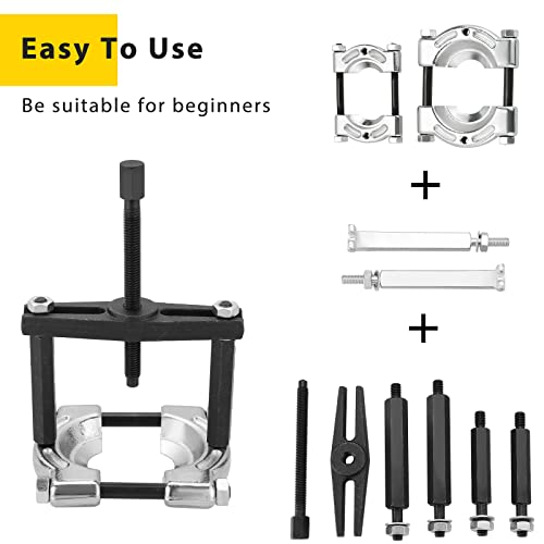 14PCS Bearing Separator Puller Set | Heavy Duty 5-Ton Capacity Bearing Puller Set, Wheel Hub Axle Puller Set, 2" and 3" Bearings Splitters Puller Kit