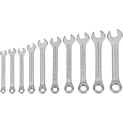 CRAFTSMAN Wrench Set, MM and SAE Combination, 10 Piece (CMMT42339)