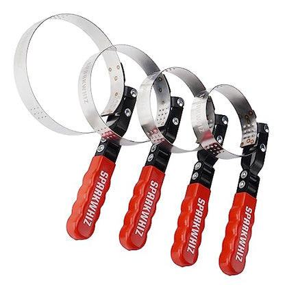 SPARKWHIZ Oil Filter Wrench Set, Oil Filter Removal Tool 2-3/4" - 5-1/4"