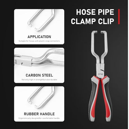 KOOPOOL 3 Pcs Electrical Disconnect Pliers Set, Heavy-Duty Automotive Connector & Fuel Line Clip Remover Tools for Rapid Disconnection in Car & Truck Repairs
