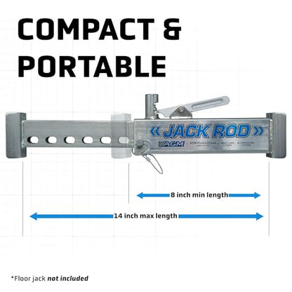 AGM Jack Rod Support Bar – 3.5 Ton Locking Bar | Jack support bar, 3.5-ton capacity, 14-inch travel, floor jack accessory - size: 3.5 Ton