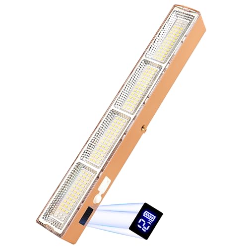 Rechargeable Magnetic Work Light Bar, Super Bright LED Underhood Light with LCD Display, 5000mAh Power Bank, Solar/USB-C, 5 Modes Red/Blue Strobe, IP65 Waterproof for Mechanic Garage Camping - size: 12.2"L x 1.57"W x 1.69"H