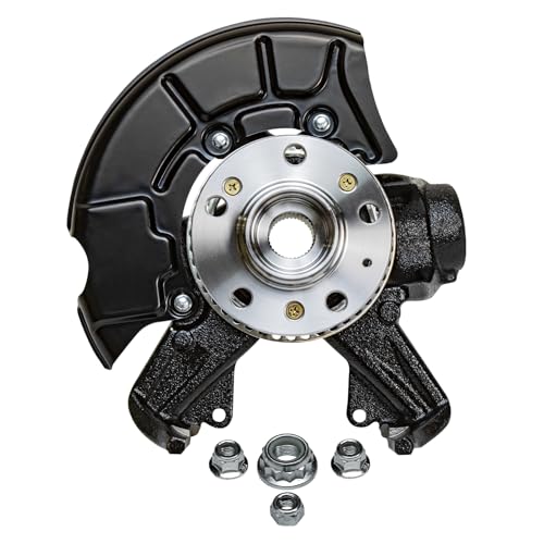 Detroit Axle - Front Right Steering Knuckle for 1998-2010 Volkswagen Beetle 1999-2006 2010 Golf 1999-2005 Jetta, Passenger Side Steering Knuckle & Wheel Bearing Hub Assembly Replacement - size: KA698374/Kit