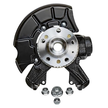 Detroit Axle - Front Right Steering Knuckle for 1998-2010 Volkswagen Beetle 1999-2006 2010 Golf 1999-2005 Jetta, Passenger Side Steering Knuckle & Wheel Bearing Hub Assembly Replacement - size: KA698374/Kit