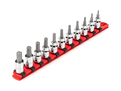 TEKTON Hex Bit Socket Set, 11-Piece | SHB91107 - color: Standard, size: 11-Piece (3-10 mm), style: Rail