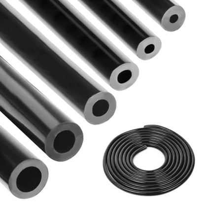 Silicone Vacuum Tubing Hose 10 FT 6PCS, 1/8" 5/32" 3/16" 1/4" 5/16" 3/8" ID High Performance 130PSI, Engine Automotive Vacuum Silicone Hose Line Kits - size: 1/8" 5/32" 3/16" 1/4" 5/16" 3/8" -10FT