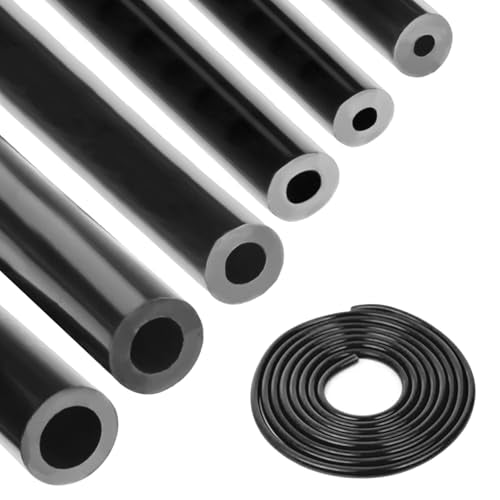 Silicone Vacuum Tubing Hose 10 FT 6PCS, 1/8" 5/32" 3/16" 1/4" 5/16" 3/8" ID High Performance 130PSI, Engine Automotive Vacuum Silicone Hose Line Kits - size: 1/8" 5/32" 3/16" 1/4" 5/16" 3/8" -10FT