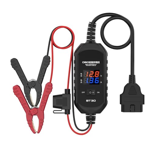 OBD2 Car Memory Saver Cable, with 3A Fuse & 2 Alligator Clips OBD II Vehicle ECU Emergency Power Supply Cable, Over-Current, Over-Voltage, Polarity Reverse Protection - style: OBD Power Cable