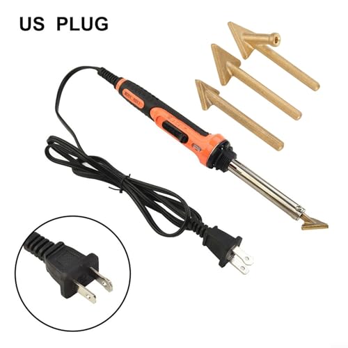 100W Electric Plastic Welding Kit for Bumper Repair, Hot Stapler for PP PE PVC ABS Nylon Thermoplastic Parts, 110V-220V Soldering Iron Tool with 3 Tips(US)
