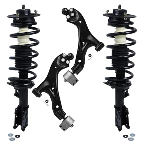 Detroit Axle - Front Struts + Lower Control Arms w/Ball Joint Replacement | for Chevy Equinox Pontiac Torrent - 4pc Set - size: 4CQ2501373/Big Kit