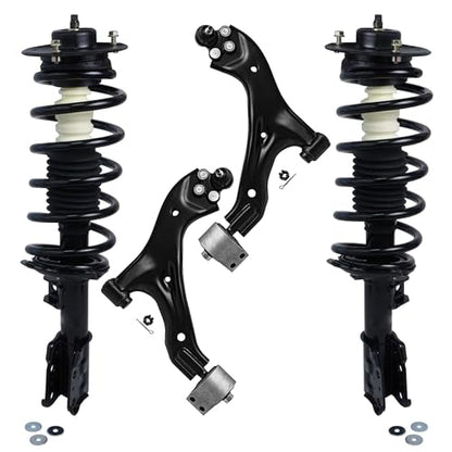Detroit Axle - Front Struts + Lower Control Arms w/Ball Joint Replacement | for Chevy Equinox Pontiac Torrent - 4pc Set - size: 4CQ2501373/Big Kit