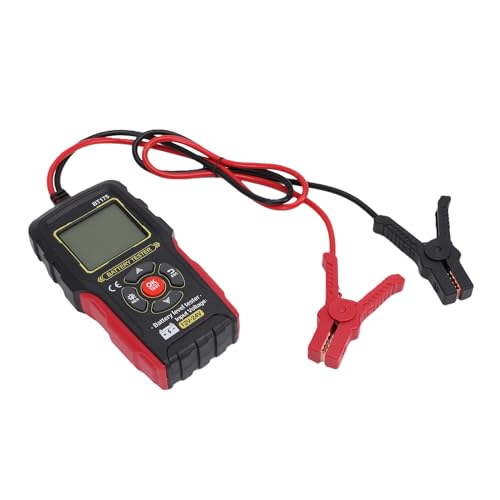 Digital Battery Analyzer with Backlight CCA Tester for Batteries, Bad Contact Alert, Onekey Precise Testing, Portable Car Battery Life Checker for Outdoor Repairs
