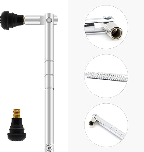 ZHSMS Valve Stem Puller Installer Tool, 5Pcs TR412, 5Pcs TR413, 5Pcs TR414 Tire Snap in Short Rubber Valve Stem, 4 Way Valve Core Remover, Single Head Tire Valve Core Remover Installer Tool(40Pcs) - size: 40 PCS